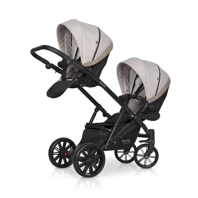 Коляска для двойни универсальная 2 в 1 Riko Team 2020