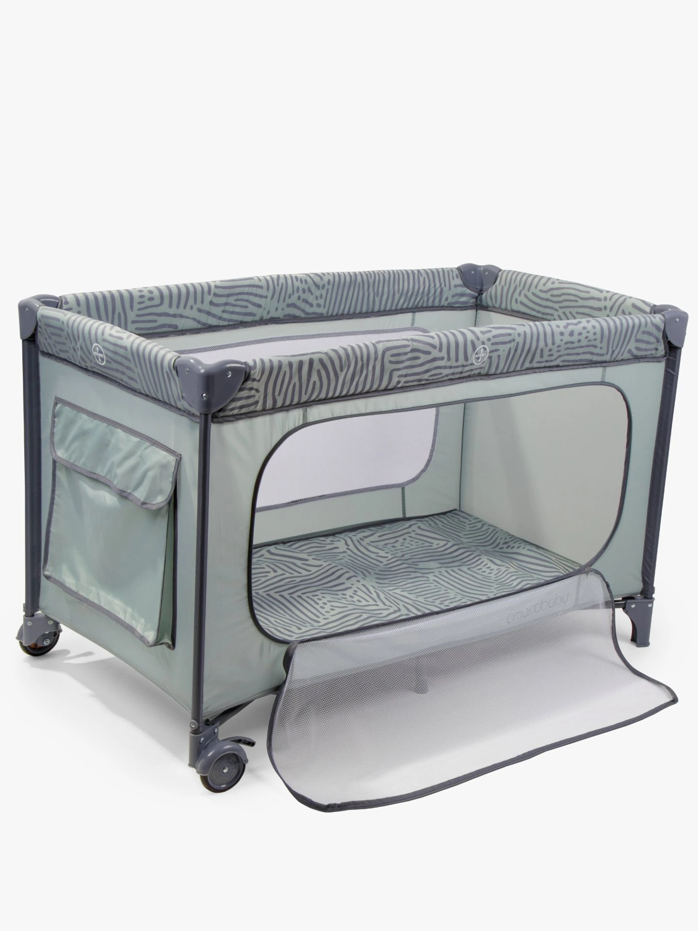 Манеж-кровать SMART, прямоугольный, серый/темно-серый