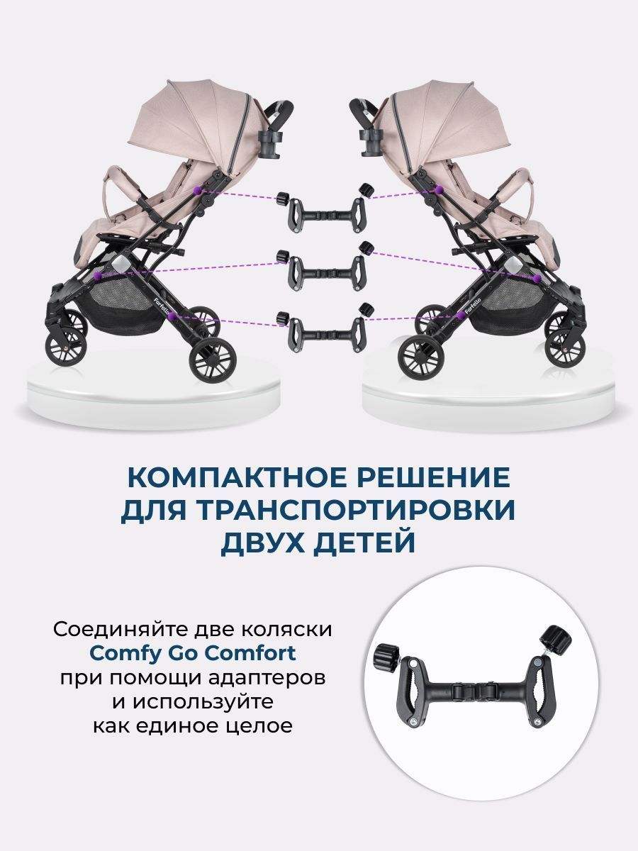 Kоляска детская прогулочная Comfy Go Comfort 2025 для двойни
