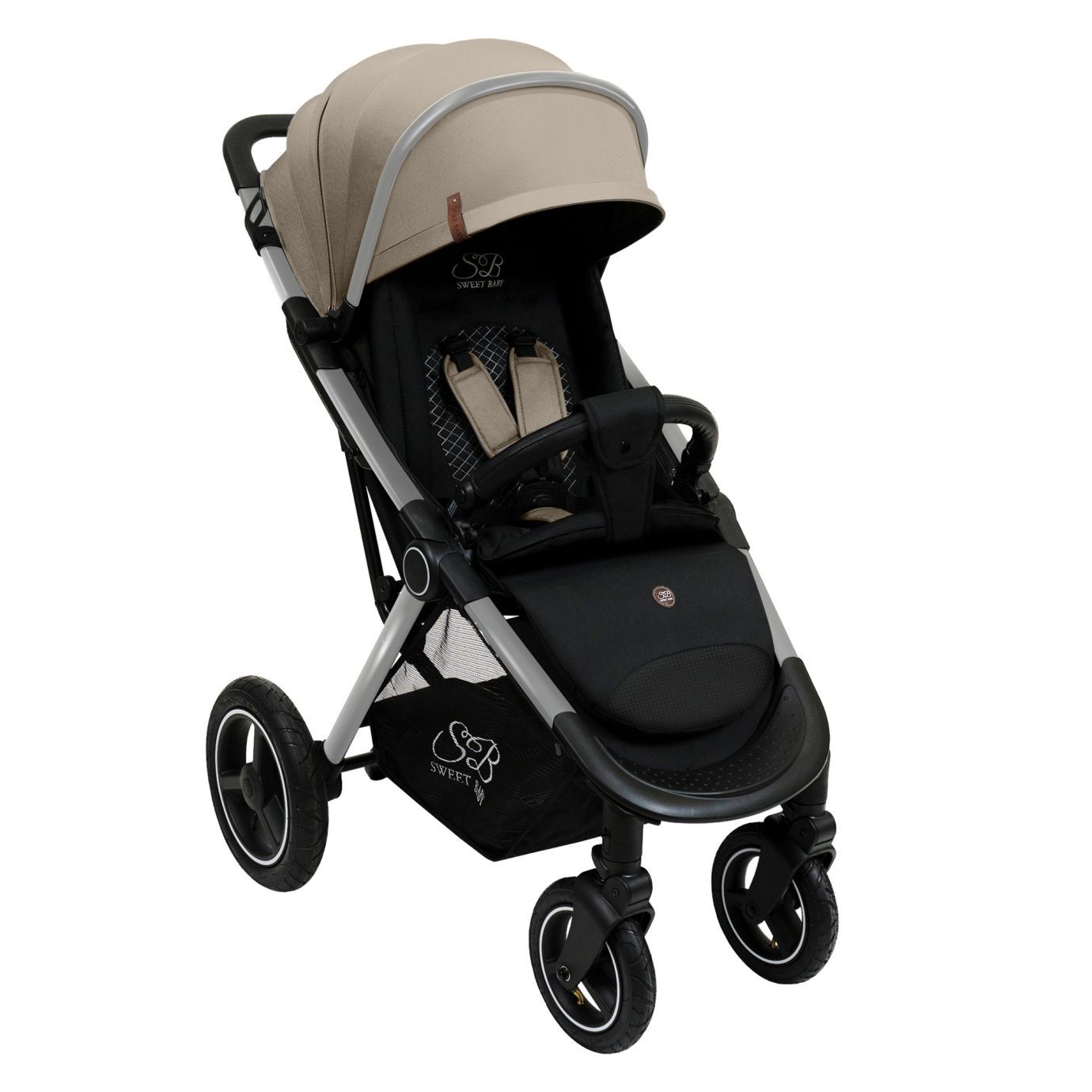 Прогулочная коляска Suburban Compatto Silver Beige (Air)