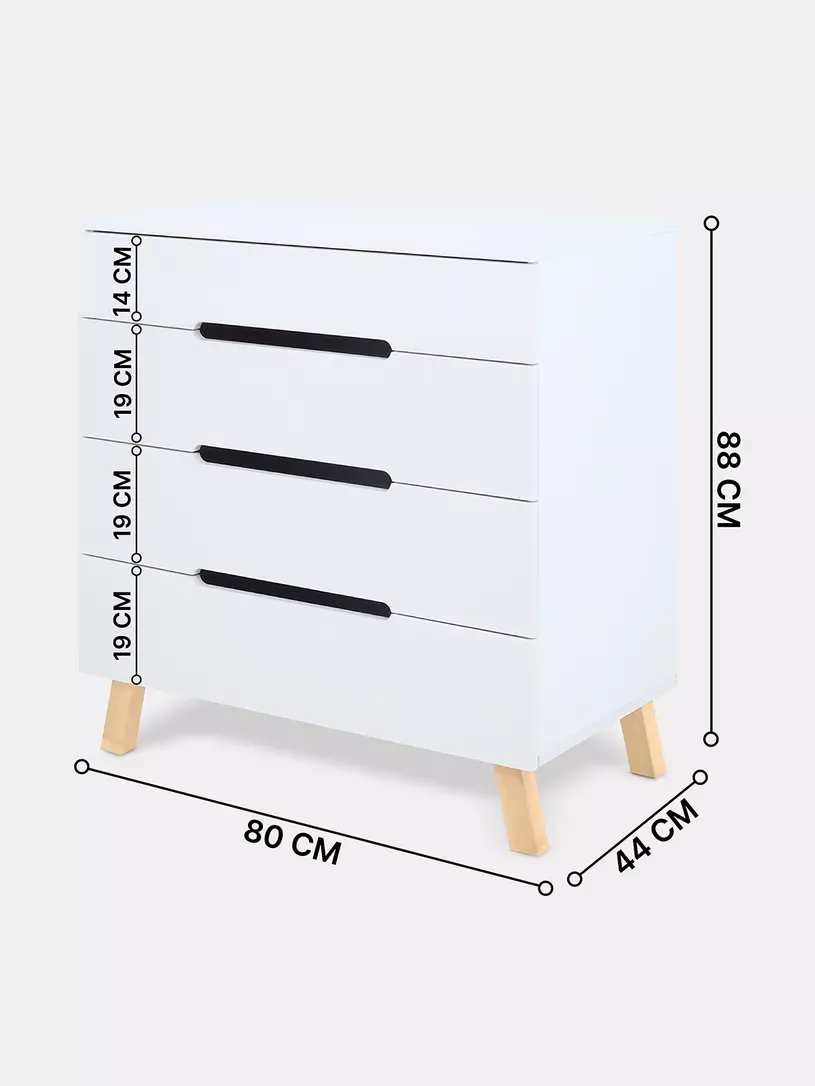 Комод пеленальный Rant Indy Pro CLOUD WHITE