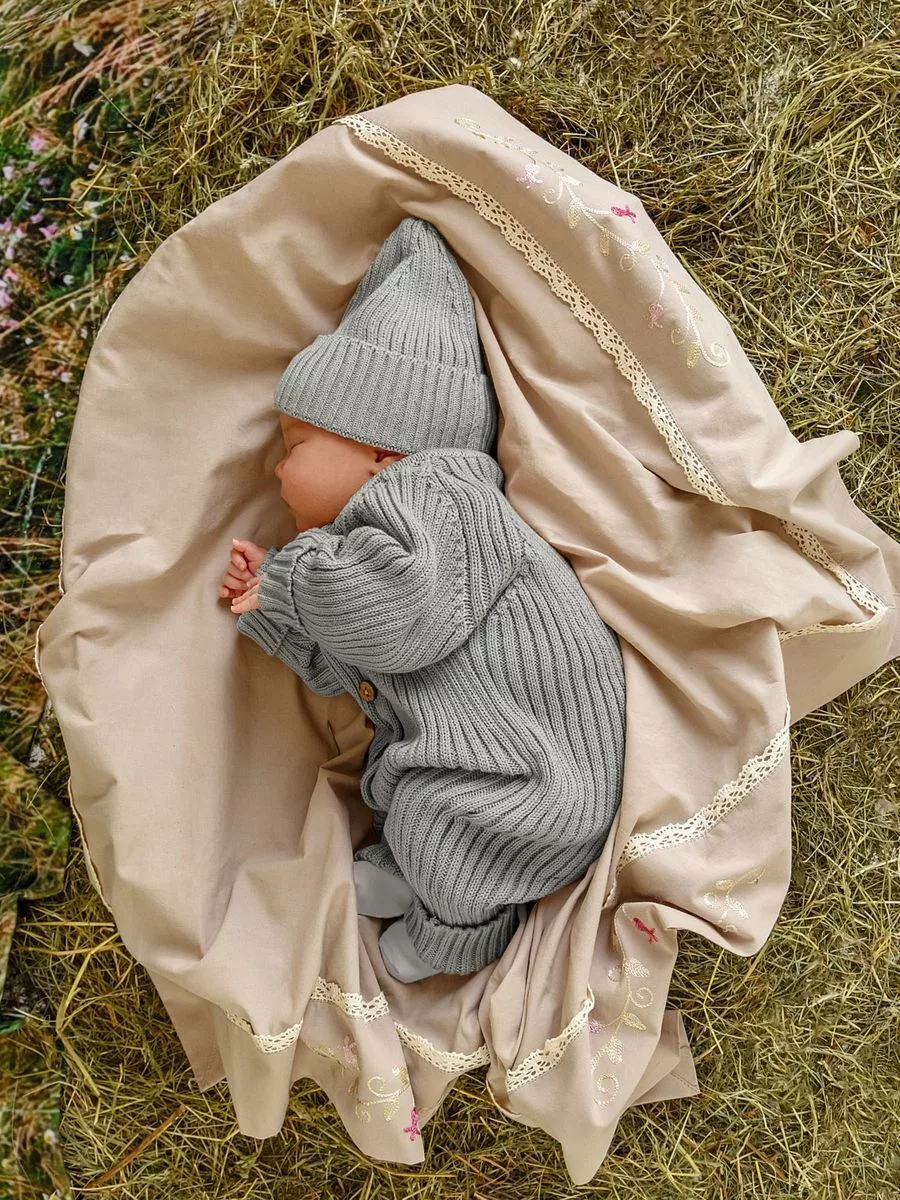 Комбинезон вязаный детский Pure Love Tot, демисезонный, серый