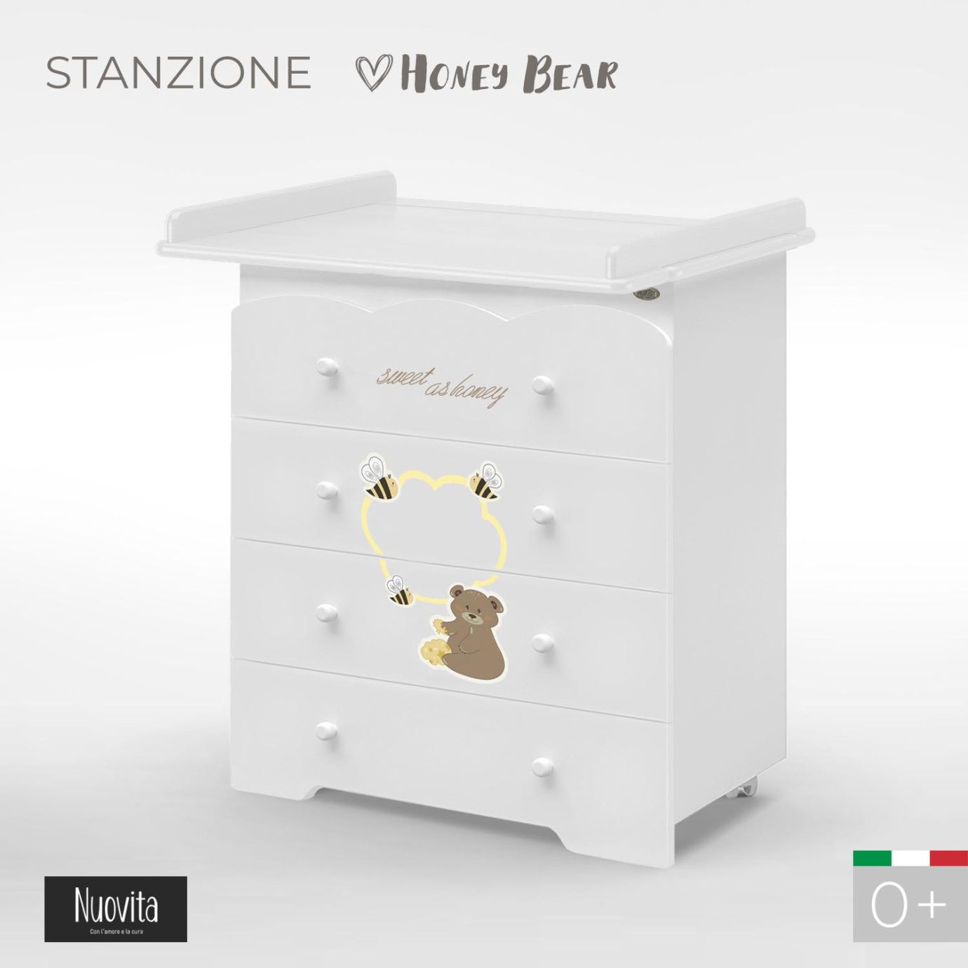 Комод пеленальный NUOVITA STANZIONE HONEY BEAR
