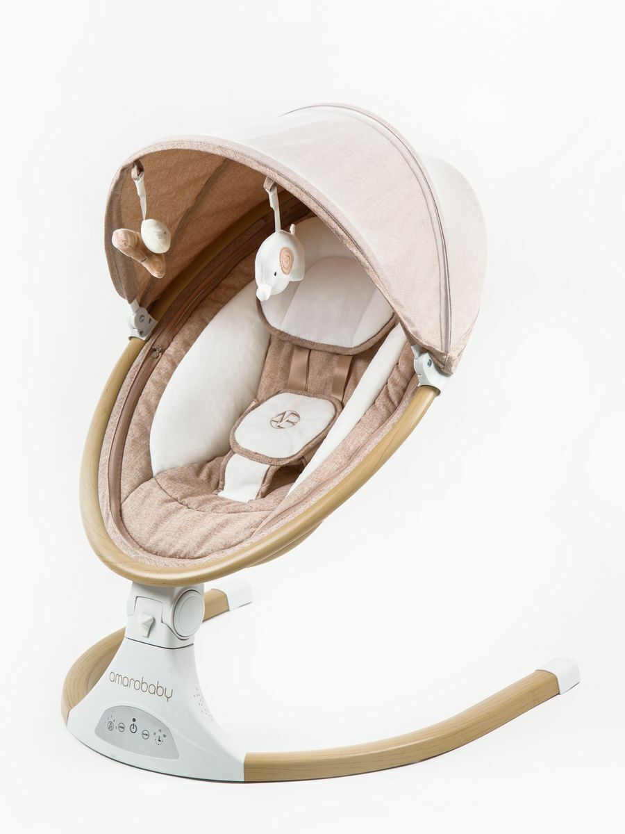 Электронные качели детские AMAROBABY ERGO SWING, бежевый