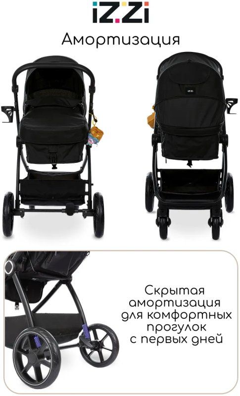 Коляска-трансформер iZZi Black
