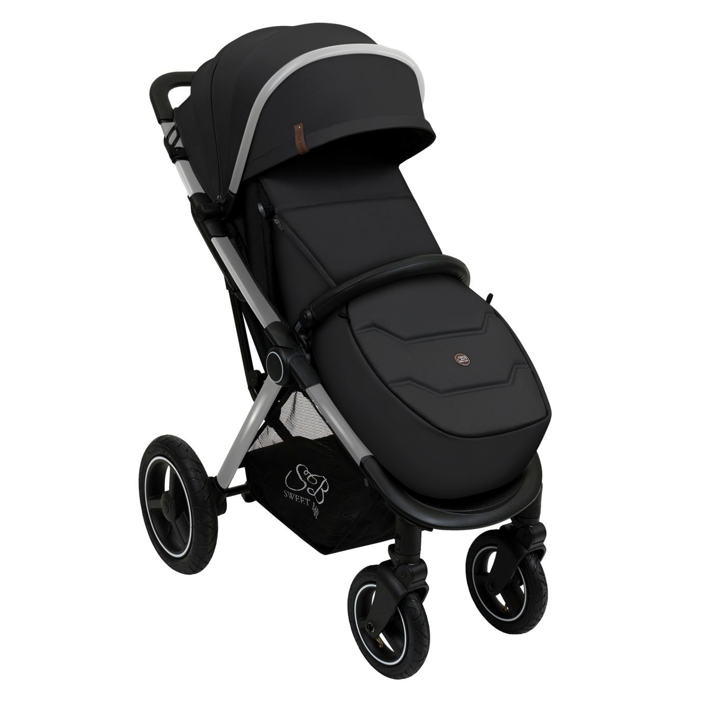 Прогулочная коляска Suburban Compatto Silver Black (Air)