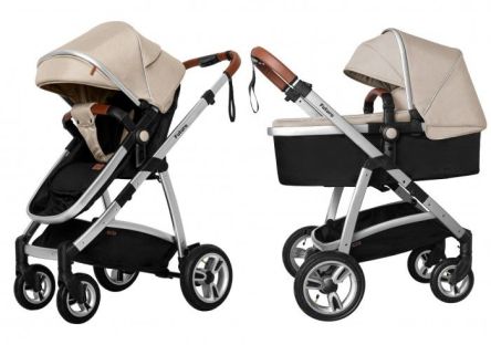 Коляска 2 в 1 Baby Tilly T-165 Futuro Air Peanut Beige