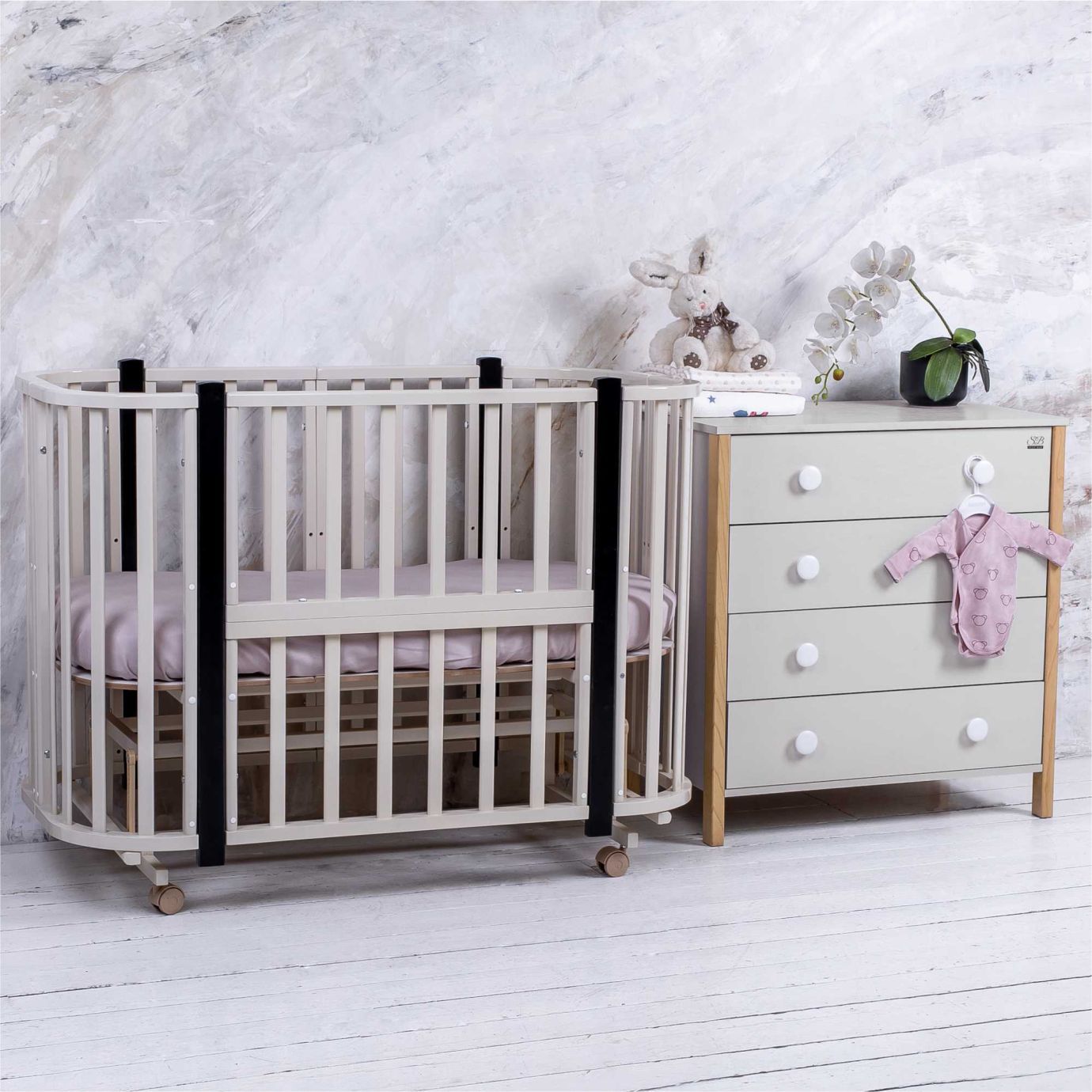 Пеленальный комод Giovanni Кашемир/Натуральный