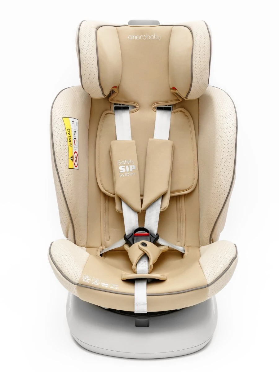 Автокресло детское CHAMPION, Isofix класс D, группа 0+/1/2/3 бежевое