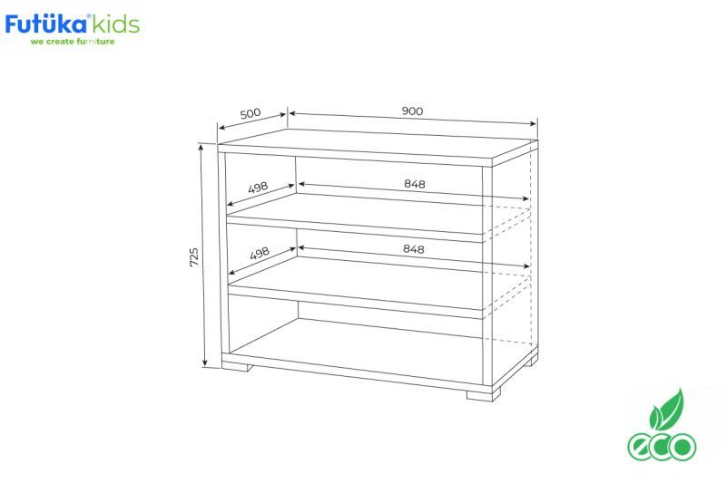 Тумба открытая Tetrix 56