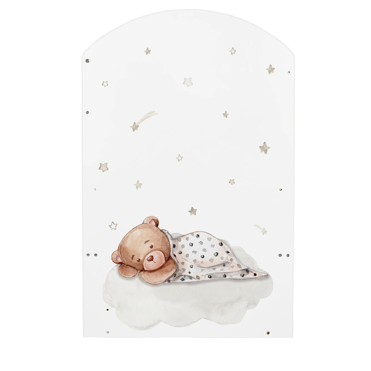 Кровать детская Indigo With Love маятник, ящик белый мишка