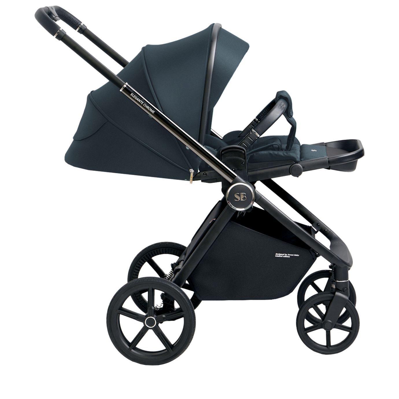 Прогулочная коляска Elegante Chrome Blue