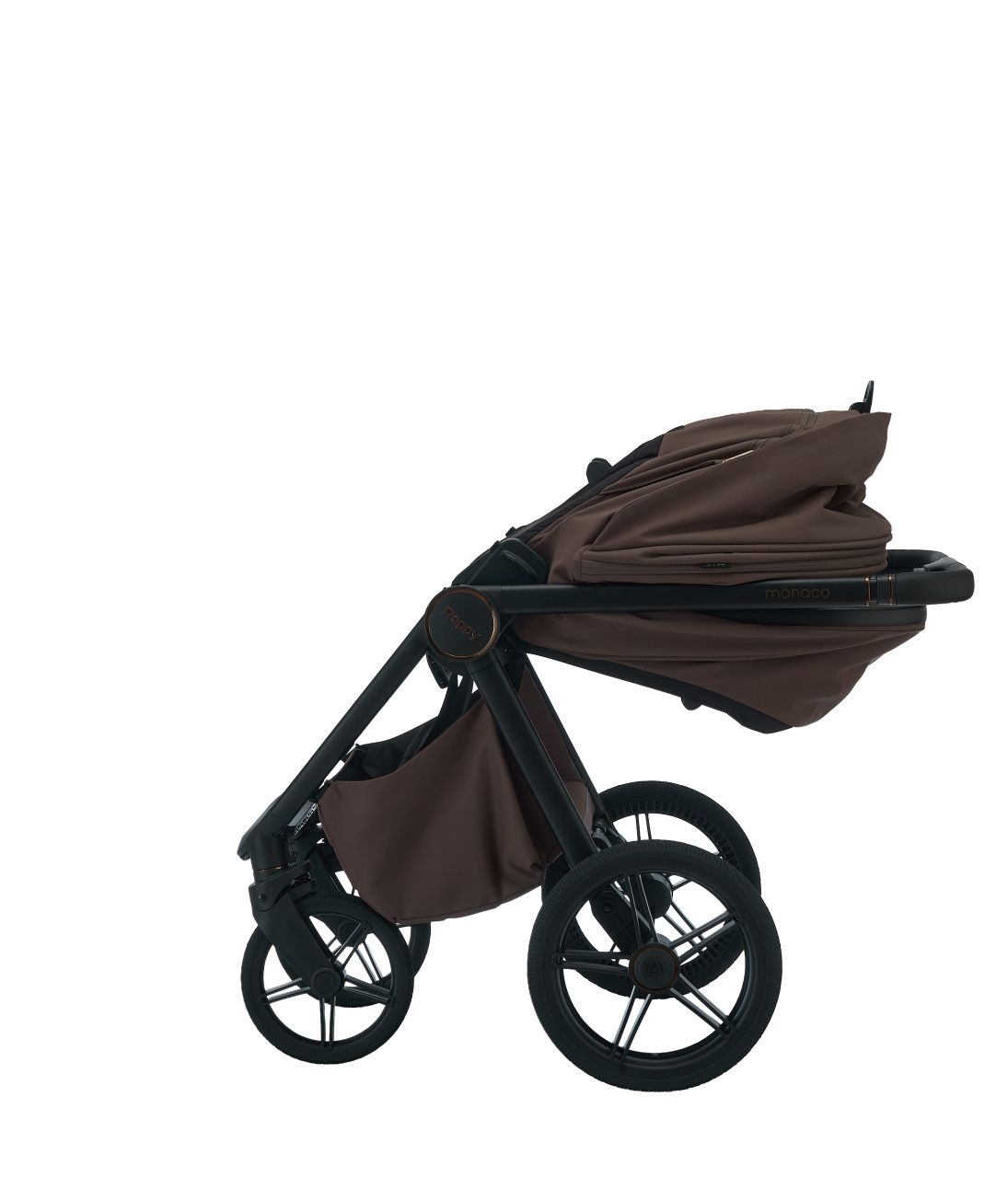 Коляска 2в1 Peppy Monaco Plus Brownie (рама черная)
