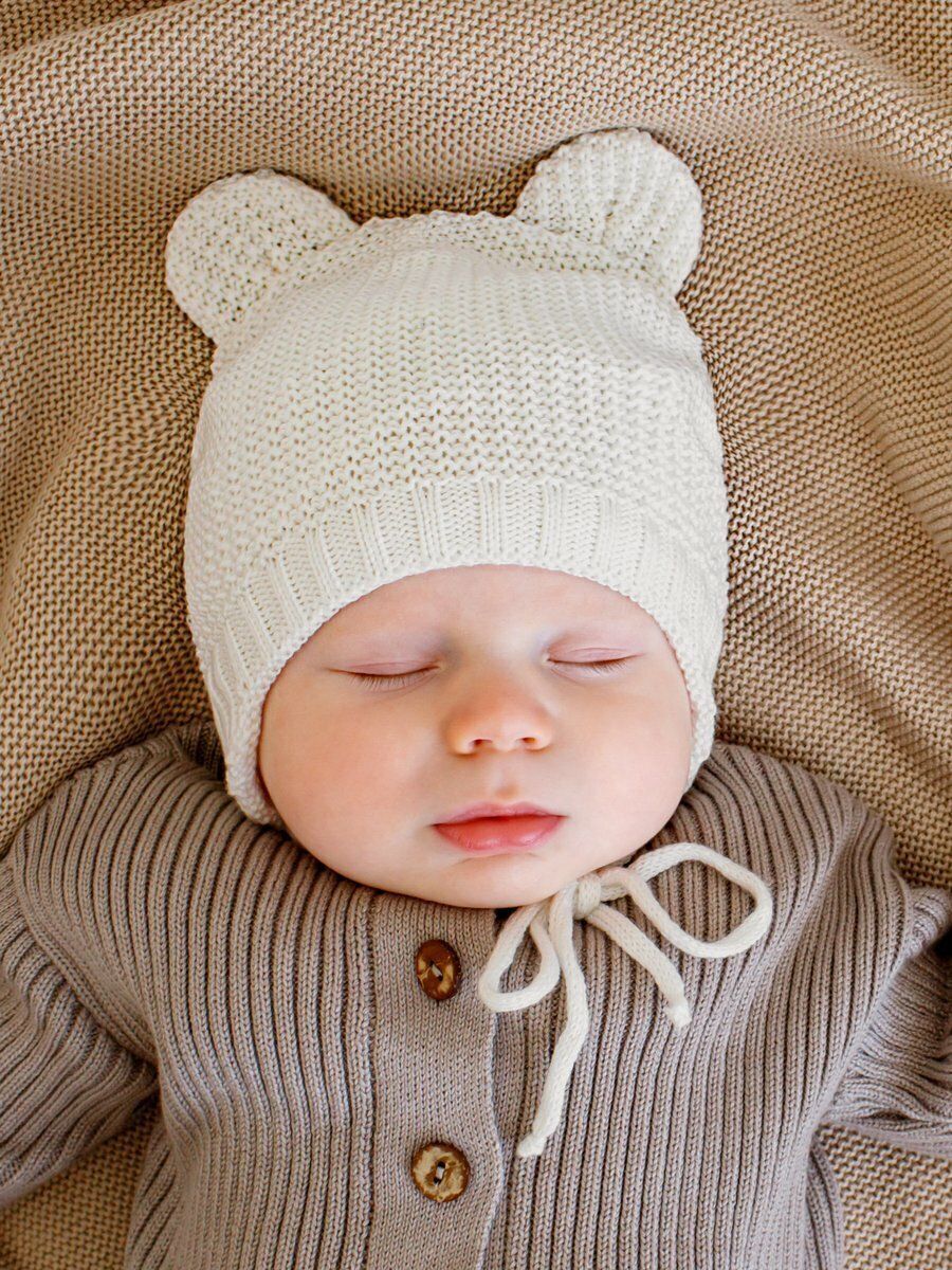 Шапка детская вязаная Pure Love Teddy, демисезонная, молочный