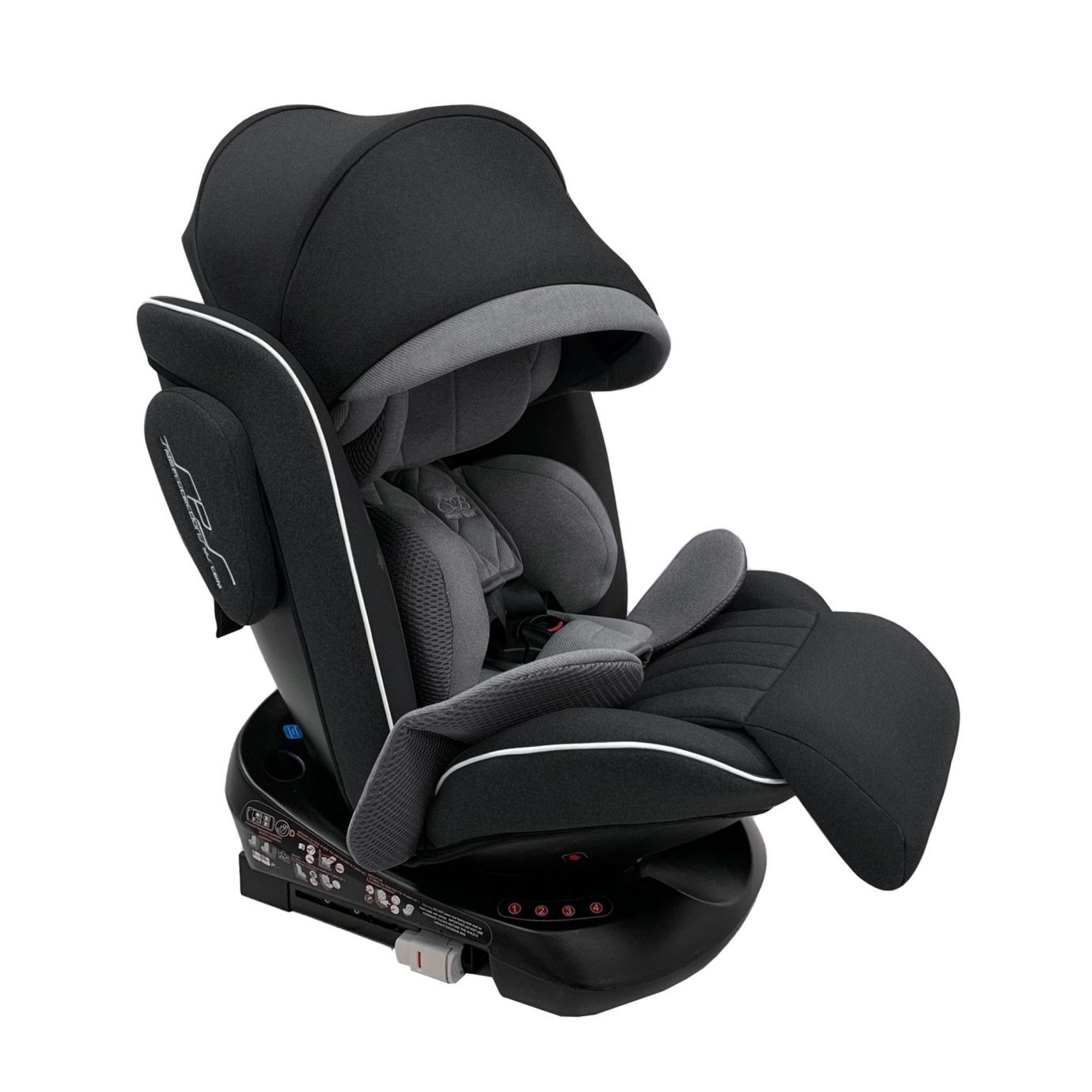 Автокресло группа 0123 (0-36) Fortuna 360 SPS Isofix Grey/Black