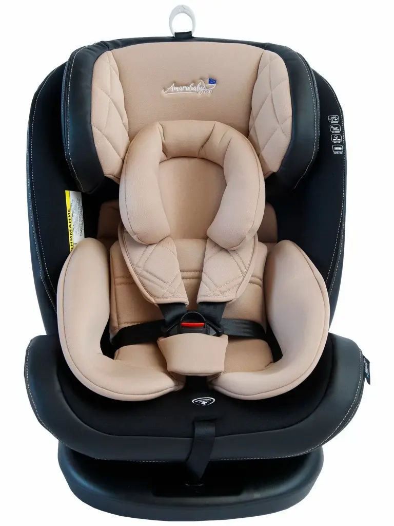 Автокресло детское, Isofix класс D, группа 0+/1/2/3 бежевое