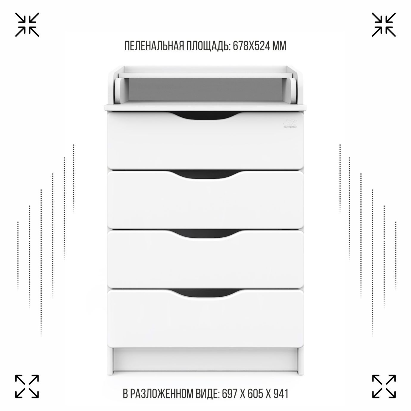 Комод Bravo Белый аляска