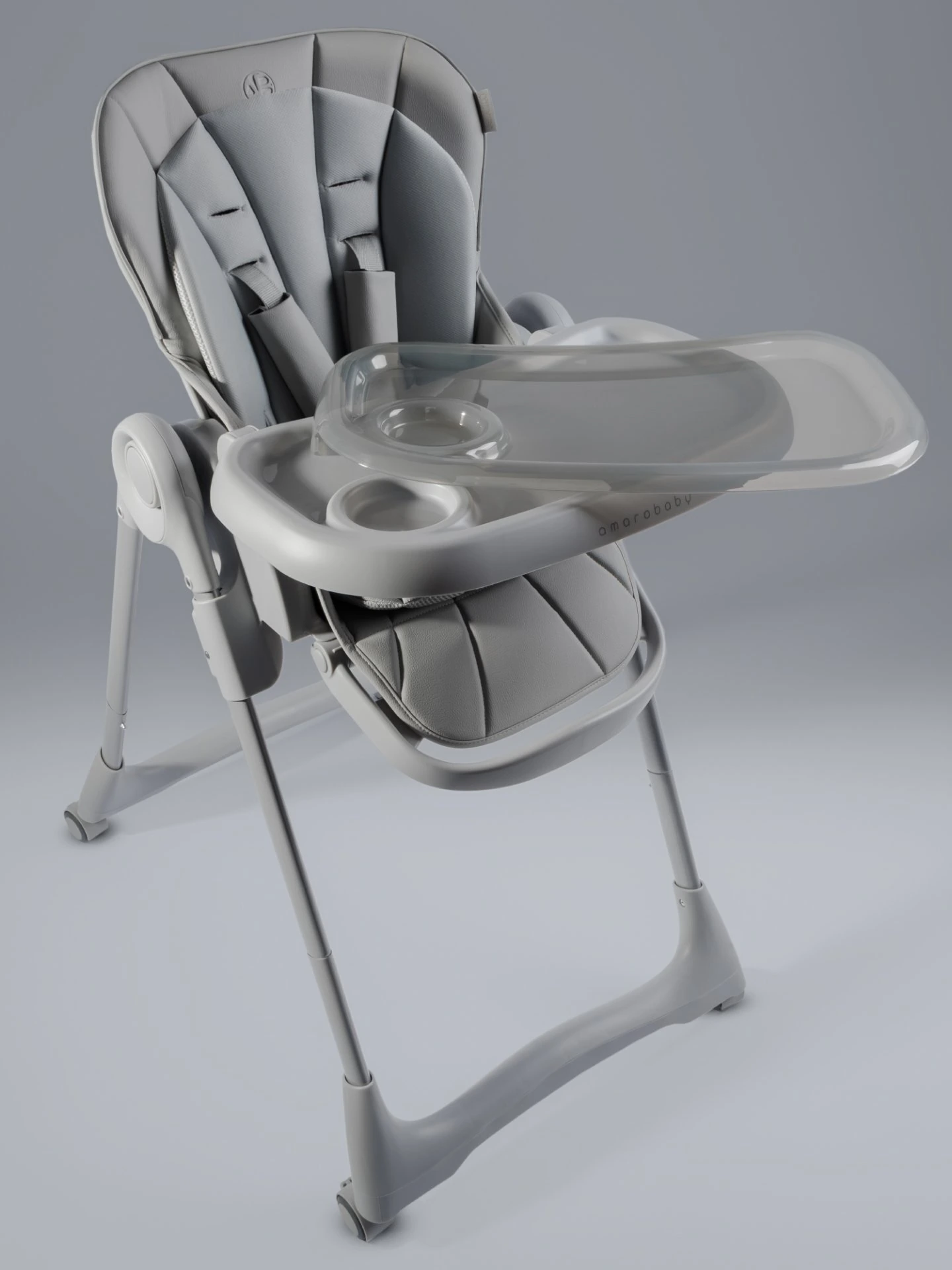 Стульчик детский для кормления, Gourmet, серый