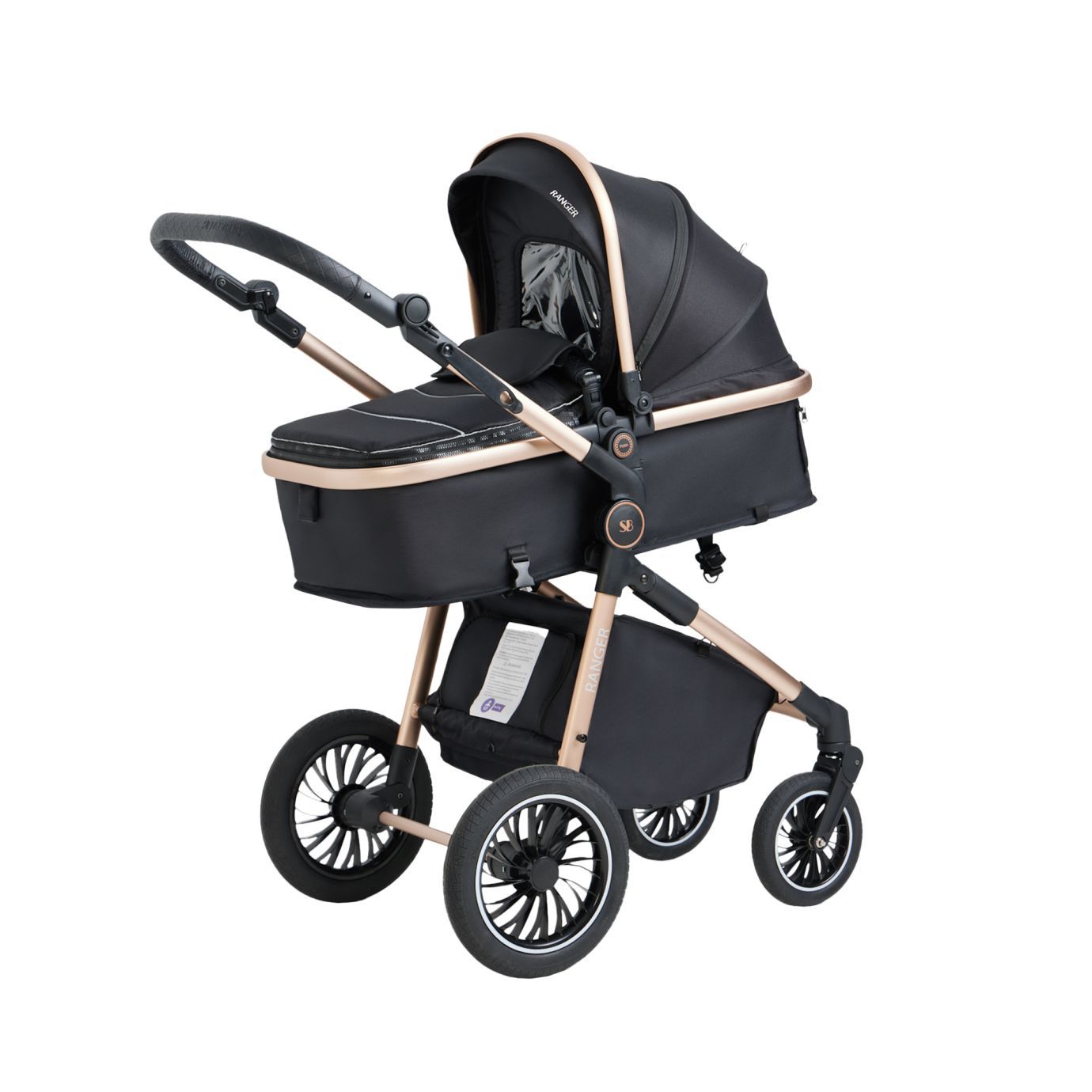 Коляска-трансформер 2в1 Ranger Black Gold