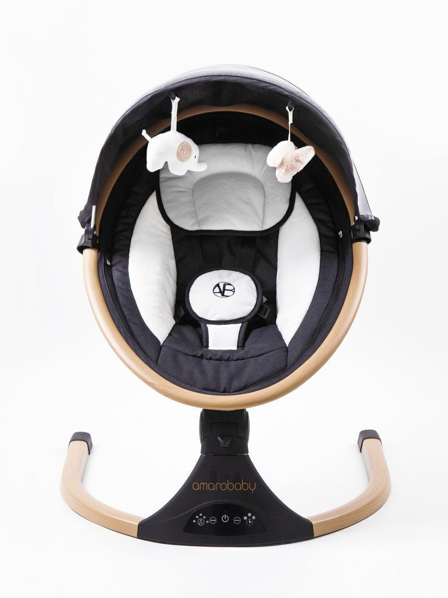 Электронные качели детские AMAROBABY ERGO SWING, черный