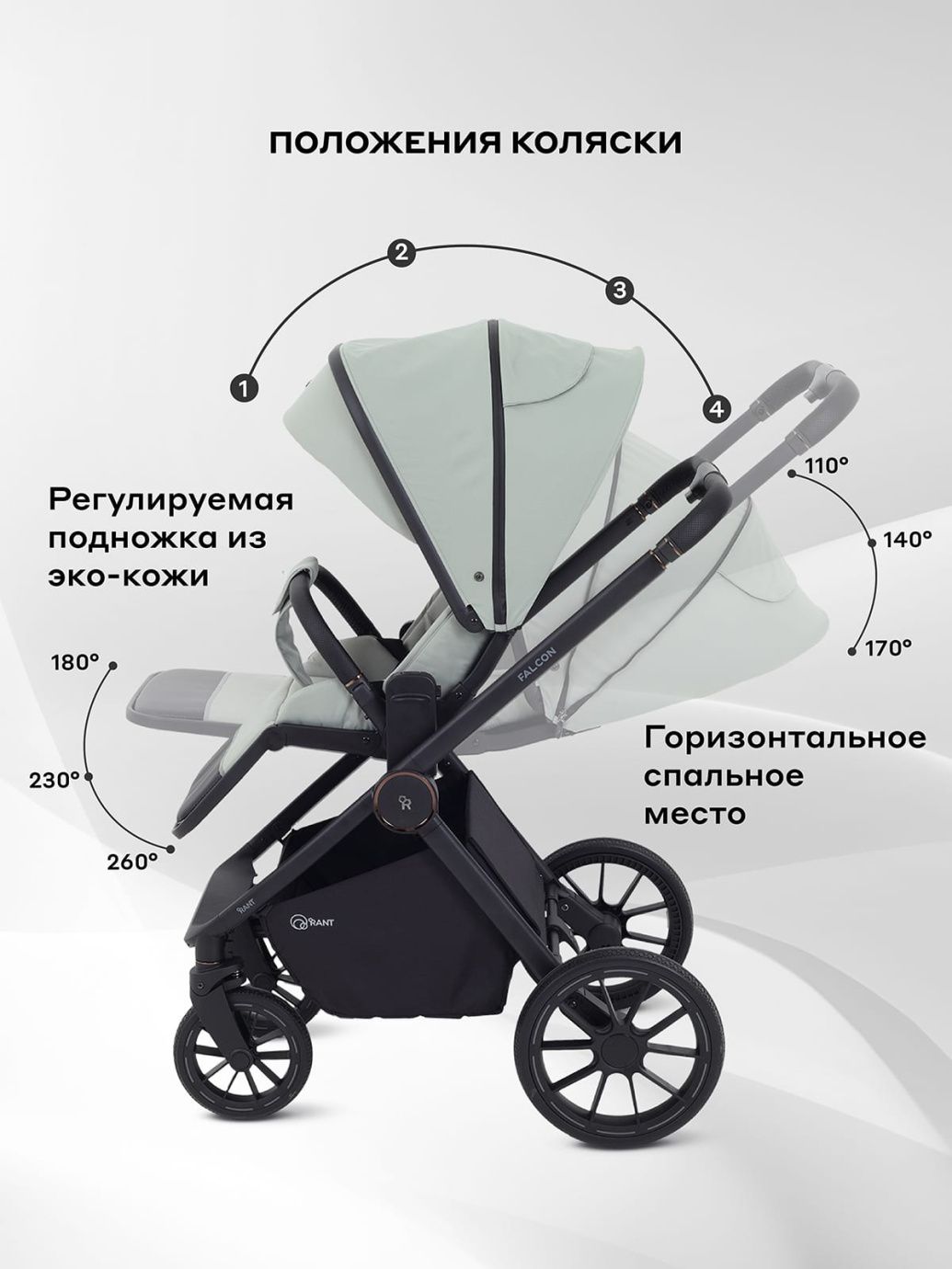 Коляска универсальная 2 в 1 Rant Falcon Neo