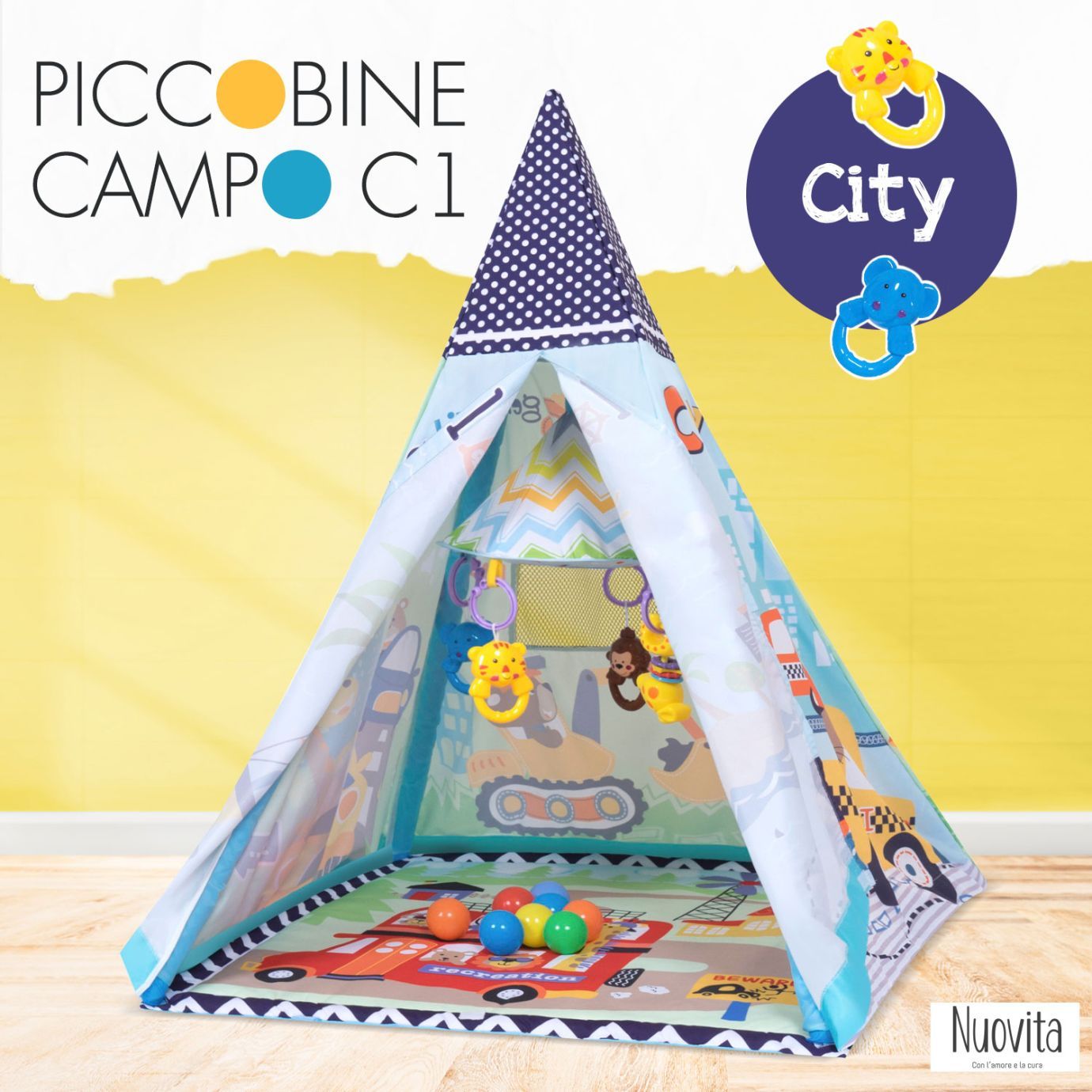 Развивающий коврик NUOVITA PICCOBINE CAMPO C1, город