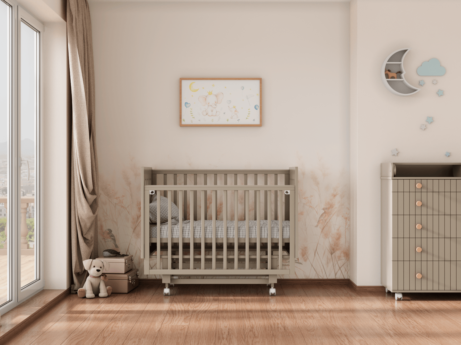 Кровать Incanto Charm продольный маятник цвет капучино
