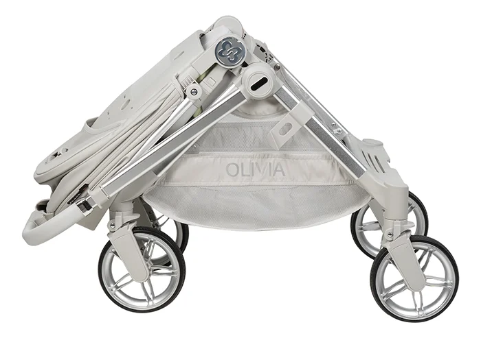 Коляска прогулочная детская Olivia, с перекидной ручкой серый