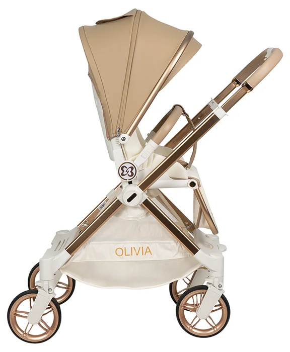 Коляска прогулочная детская Olivia, с перекидной ручкой бежевый