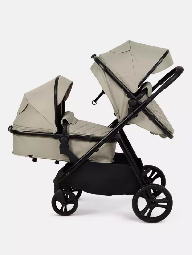 Коляска-трансформер для двойни и погодок Rant Dualo BEIGE