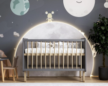 Кроватка Лея серая