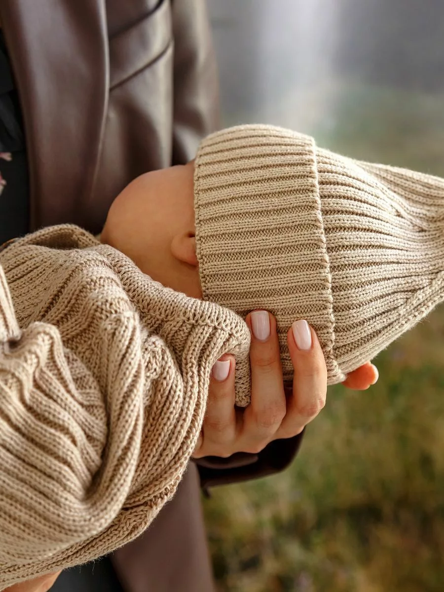 Шапка детская вязаная Pure Love Tot, демисезонная, бежевая