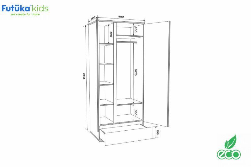 Шкаф Q-bix 31 КАМАРО белый