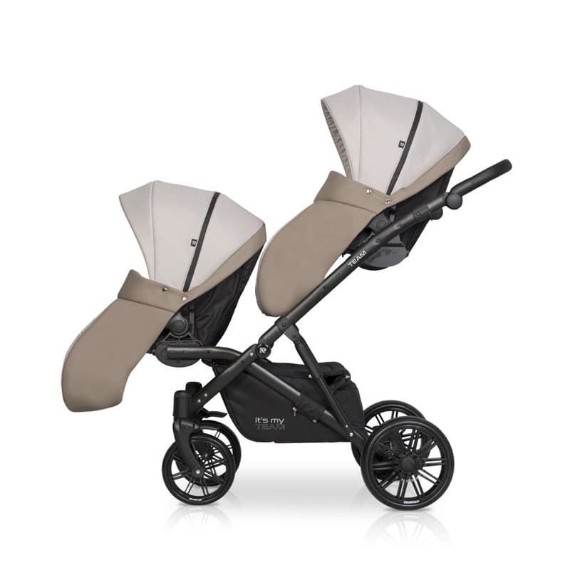 Коляска для двойни универсальная 2 в 1 Riko Team 2020