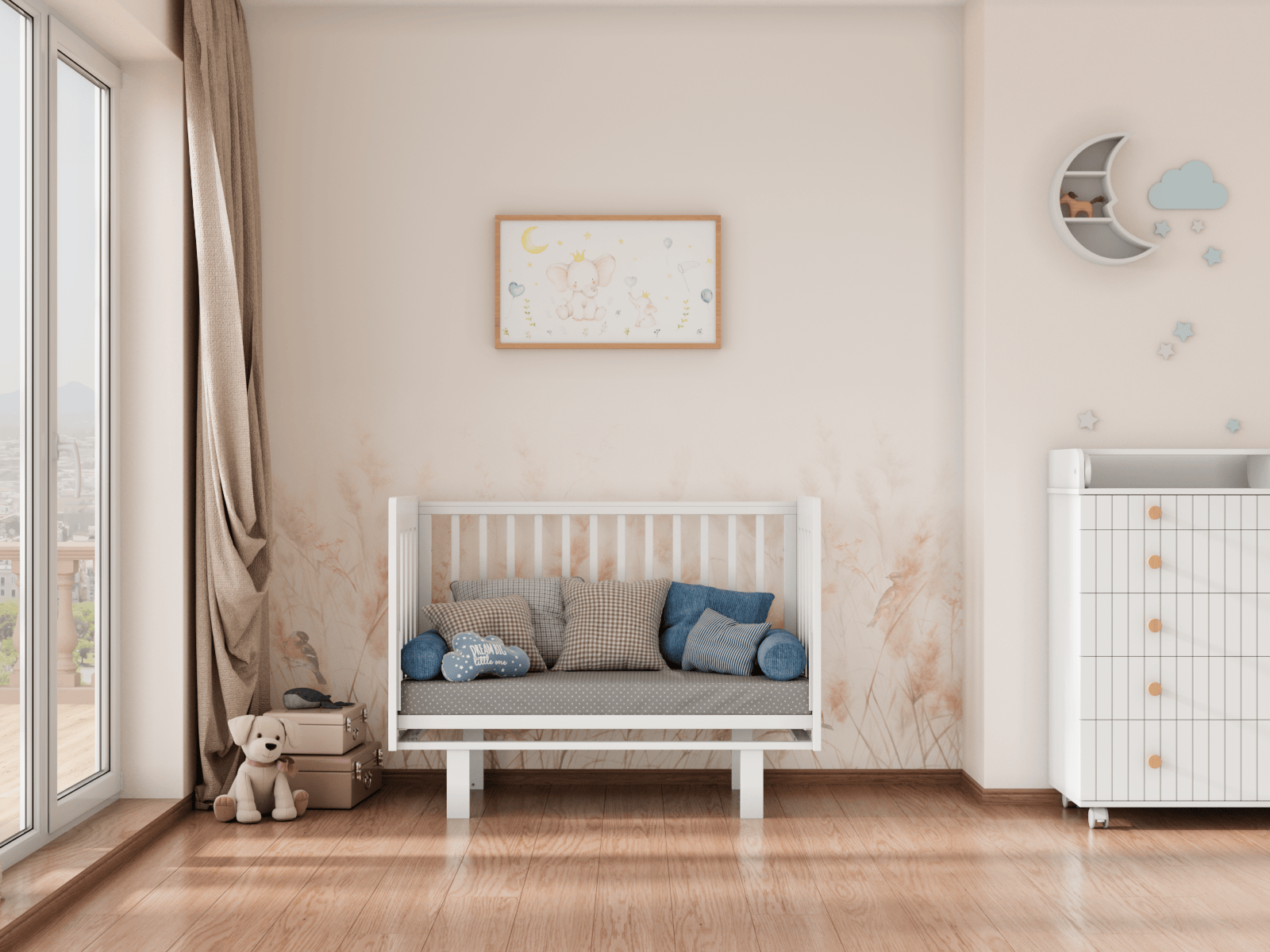 Кровать Incanto Charm продольный маятник цвет белый