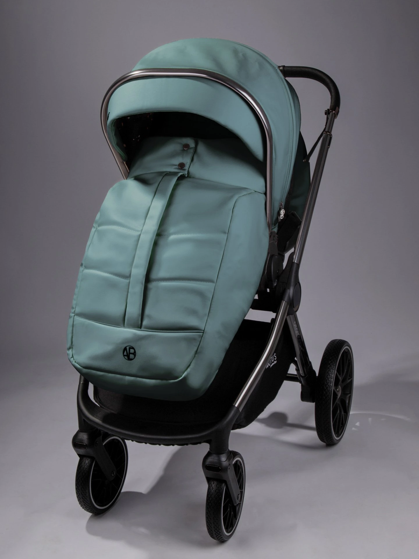 Коляска детская из экокожи 2в1 Motus Premium Ecco, лагуна