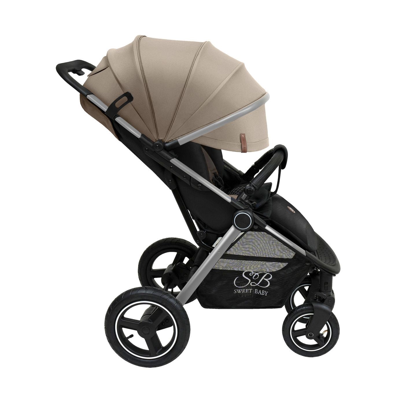 Прогулочная коляска Suburban Compatto Silver Beige (Air)