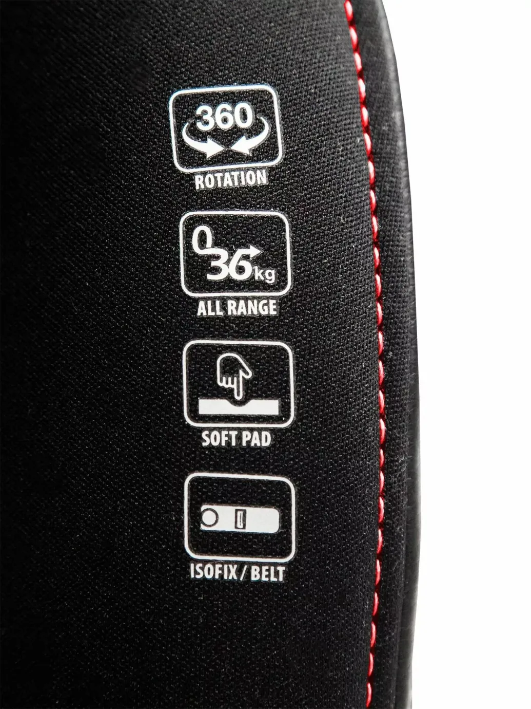 Автокресло детское, Isofix класс D, группа 0+/1/2/3 Бордо