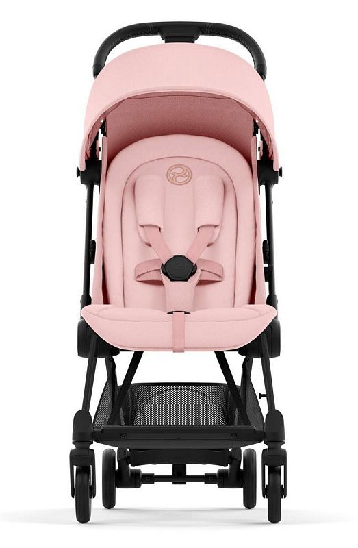 Cybex Coya Matt Black Peach Pink с дождевиком