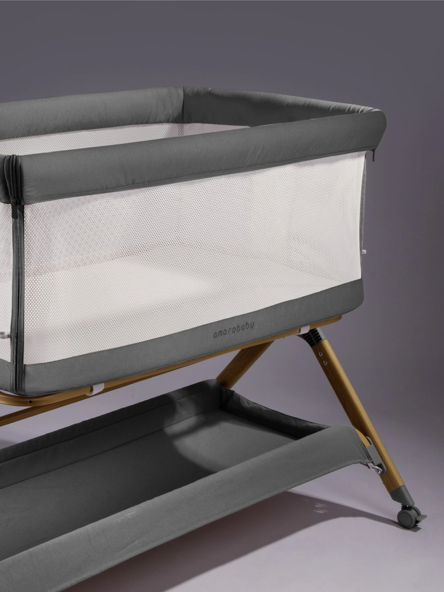 Приставная люлька механическая Care, темно-серый