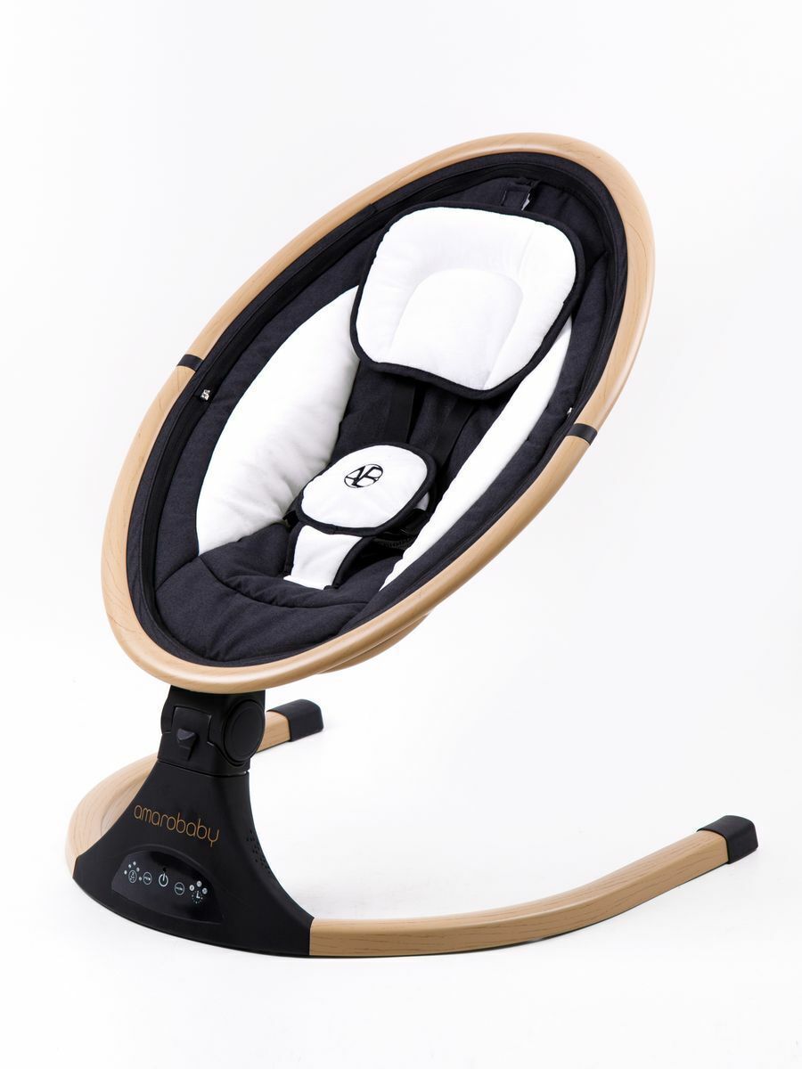 Электронные качели детские AMAROBABY ERGO SWING, черный