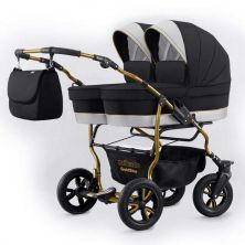 Коляска для двойни MIKADO TWEEN Delux gold