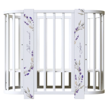Кровать детская Indigo Baby Line 5 в 1 с поперечным маятником лаванда