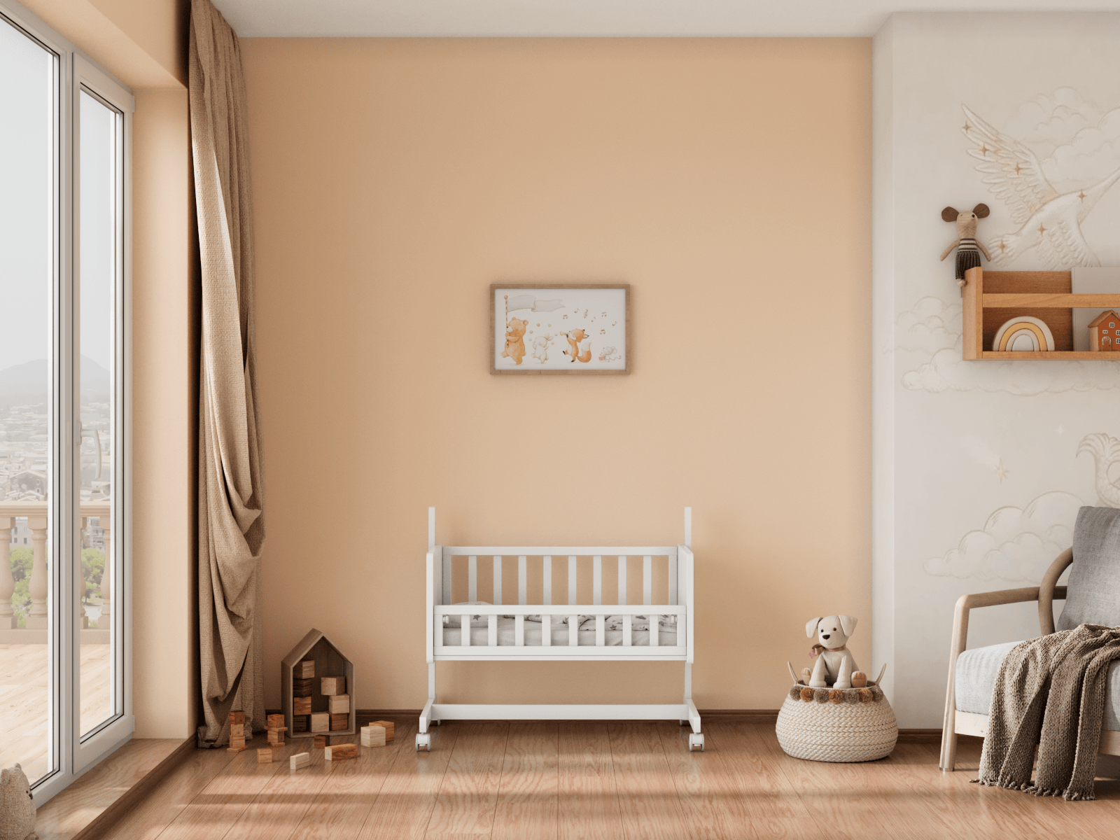 Детская колыбель с матрасом LITTLE MOON