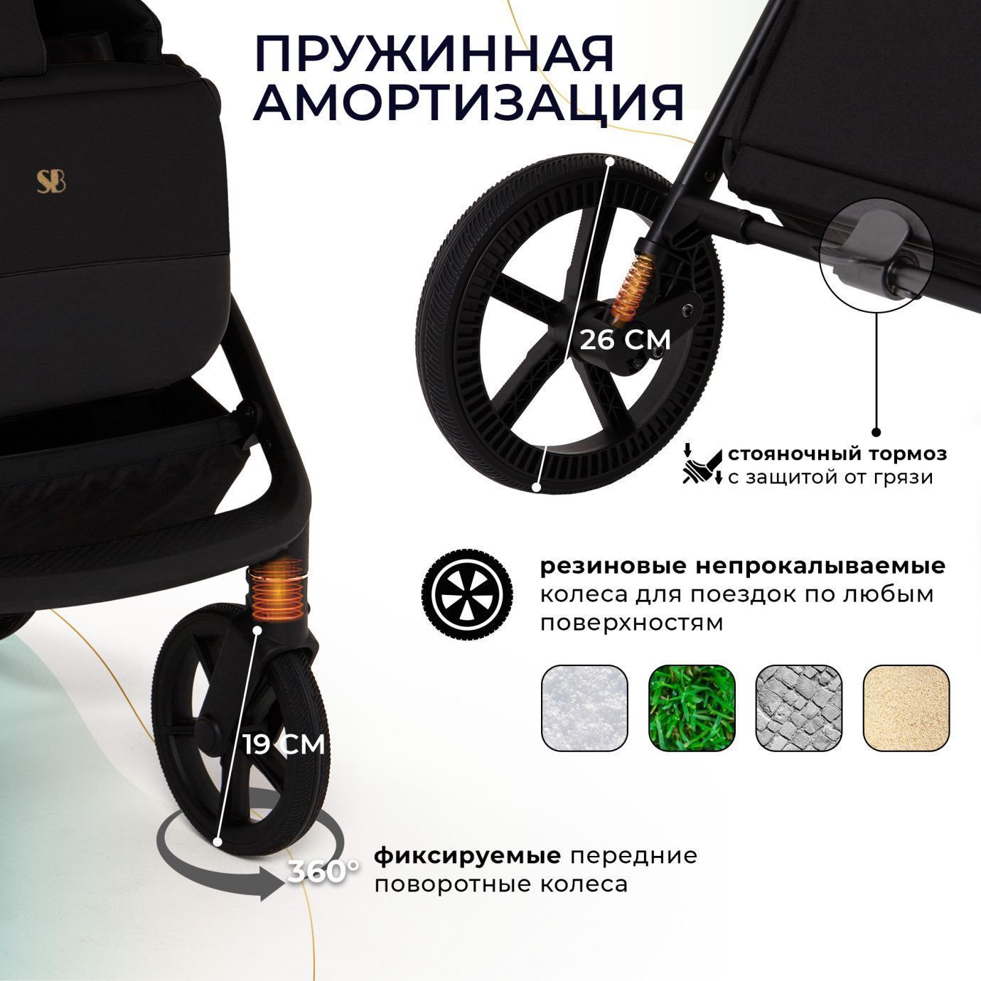 Коляска 2в1 Sweet Baby Stella Plus Therma Black