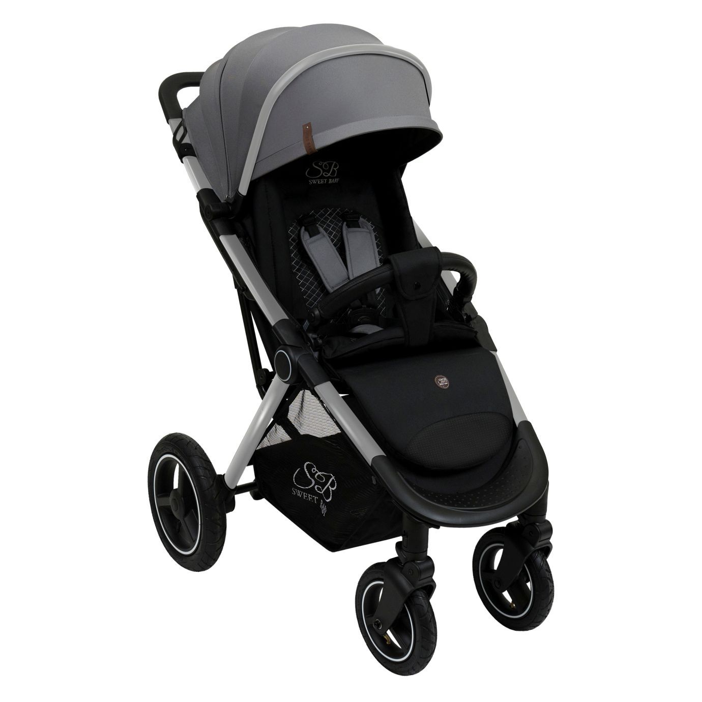 Прогулочная коляска Suburban Compatto Silver Gray (Air)