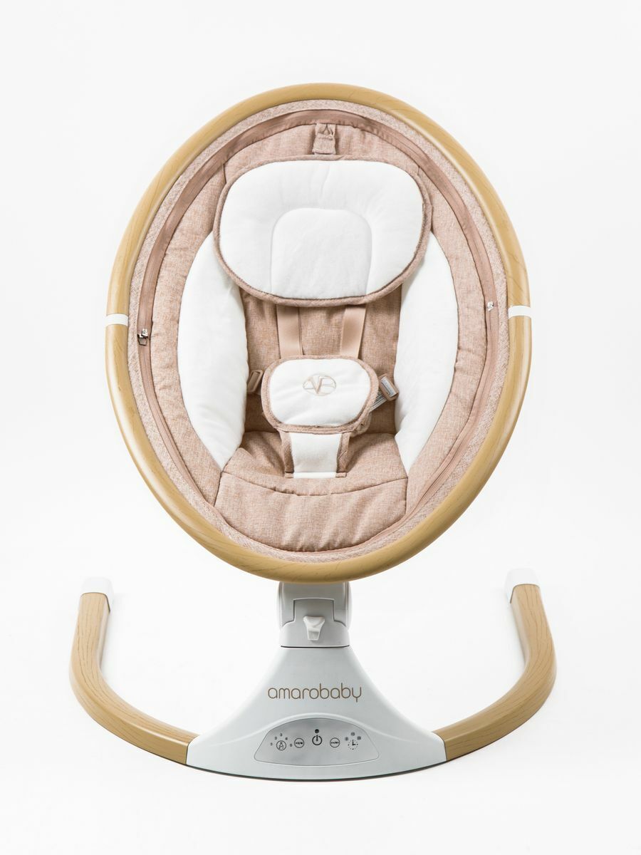Электронные качели детские AMAROBABY ERGO SWING, бежевый