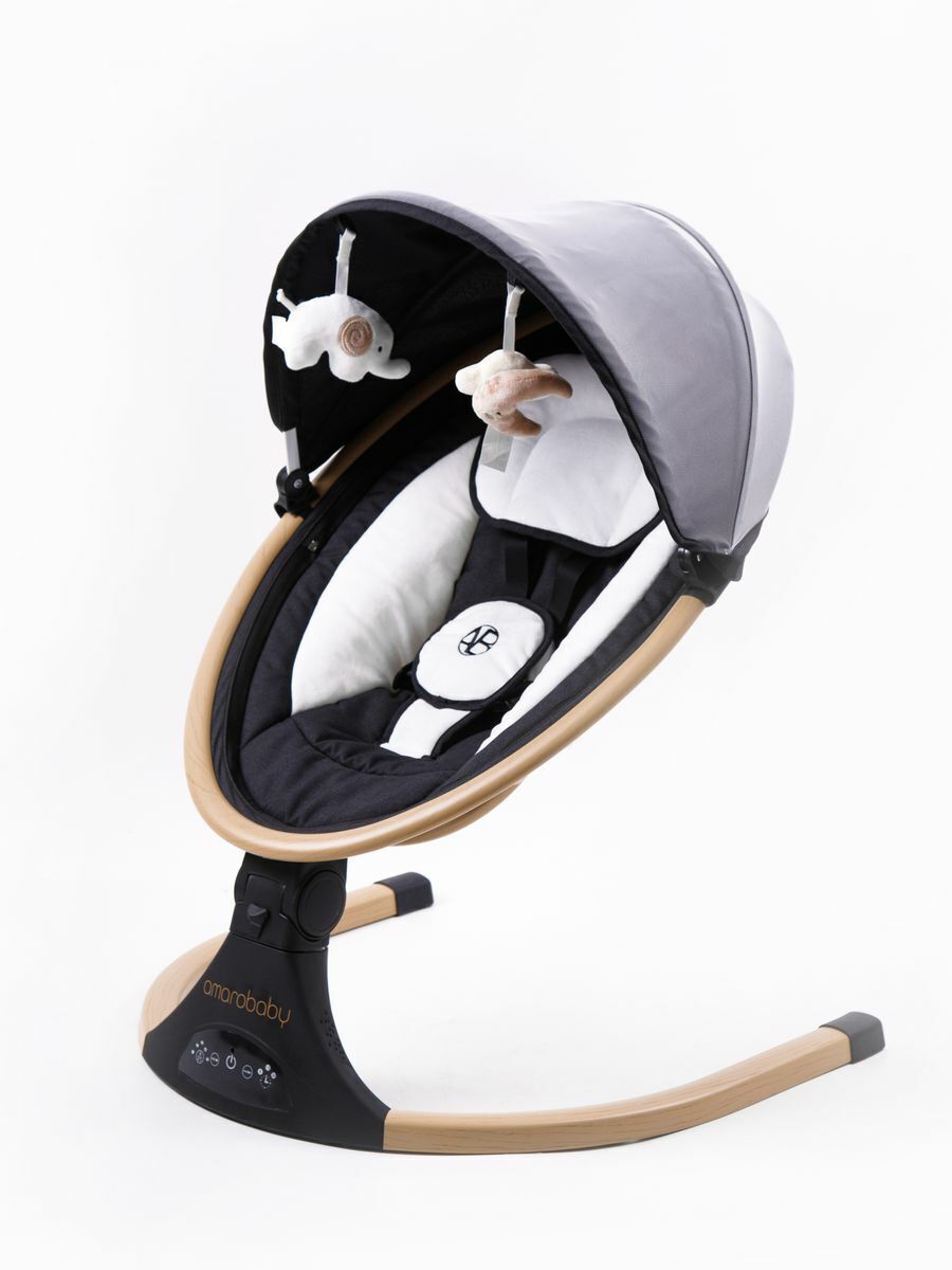 Электронные качели детские AMAROBABY ERGO SWING, черный