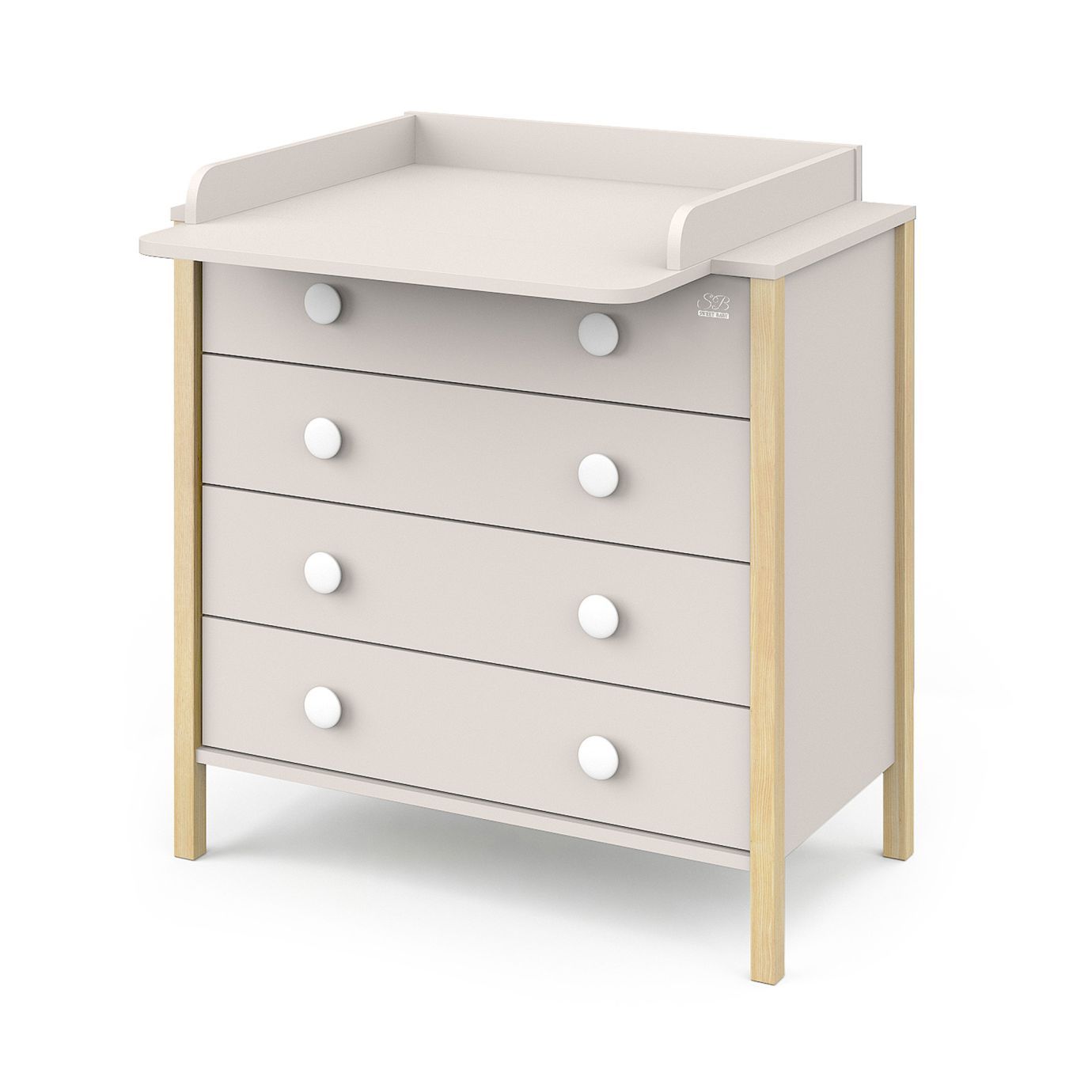 Пеленальный комод Giovanni Кашемир/Натуральный