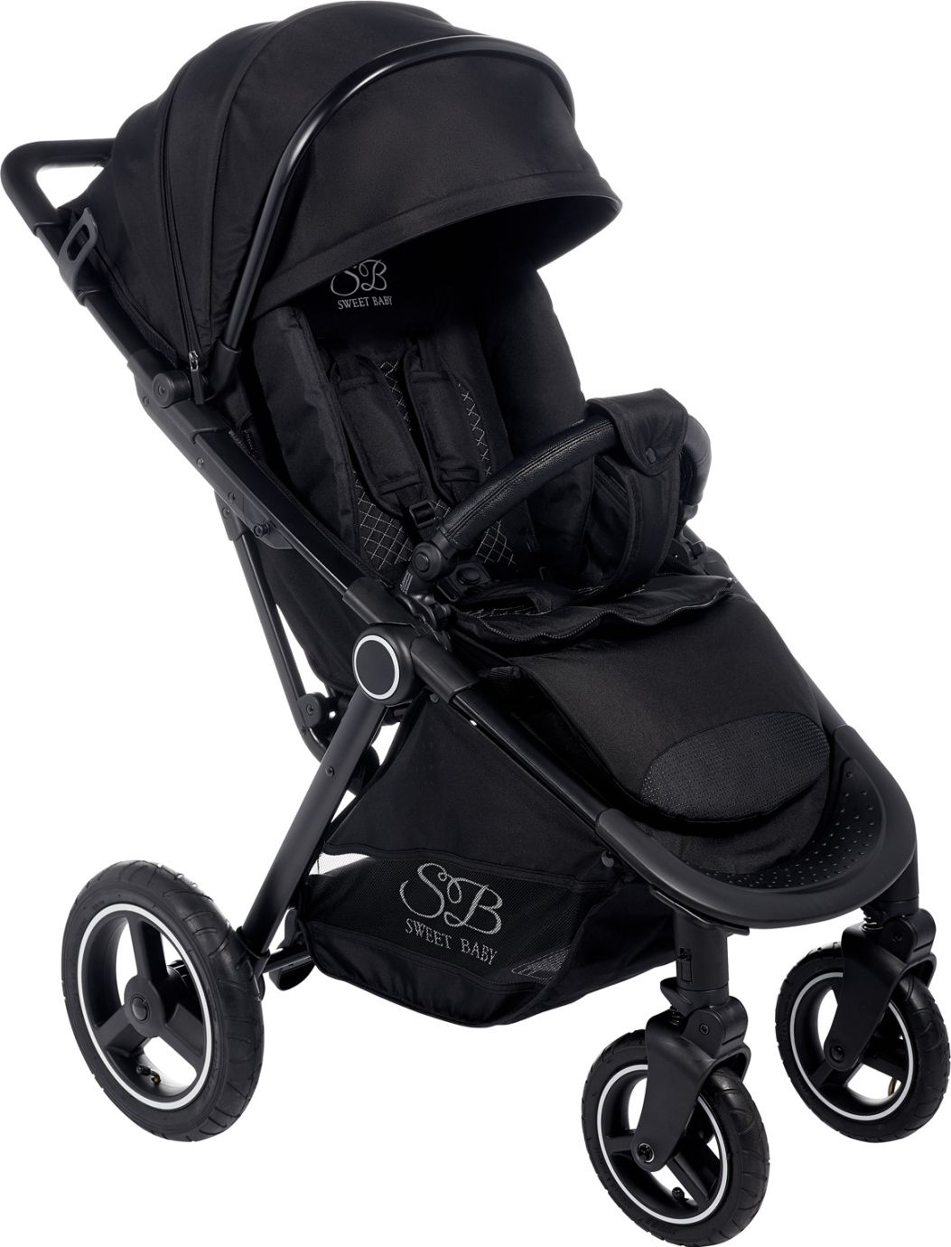 Прогулочная коляска Suburban Compatto Black (Air)